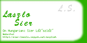 laszlo sier business card